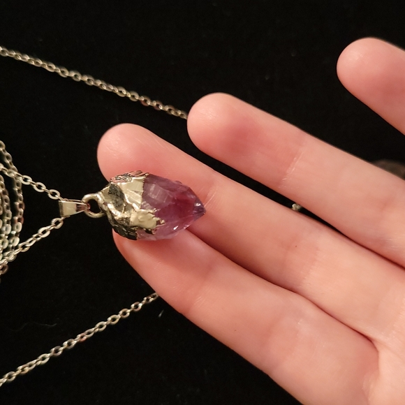 Multi-Chain Amethyst Necklace - Picture 2 of 4